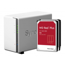 Synology NAS DiskStation DS220j 2-bay WD Red Plus 8 TB